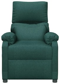 vidaXL Πολυθρόνα Μασάζ Σκούρο Πράσινο Υφασμάτινη