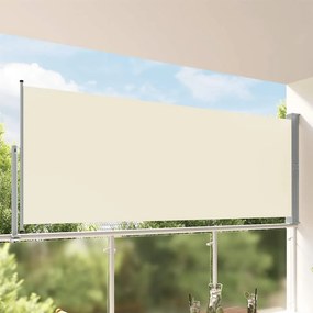 vidaXL Σκίαστρο Πλαϊνό Συρόμενο Βεράντας Κρεμ 140 x 300 εκ.