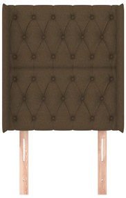vidaXL Κεφαλάρι με Πτερύγια Σκούρο Καφέ 83x16x118/128 εκ. Υφασμάτινο