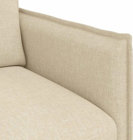 vidaXL Καναπές 120cm Κρεμ Μέταλλο