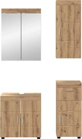 vidaXL Σετ Επίπλων Μπάνιου TULUM Artisan Oak Επεξεργασμένο ξύλο