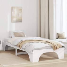 vidaXL Κρεβάτι Λευκό 90x200 cm από Μασίφ Ξύλο Πεύκου