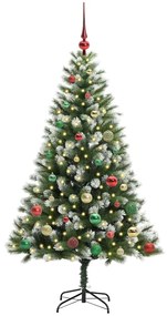 vidaXL Τεχνητό Δέντρο Χριστουγέννων με μέρη που αναδιπλώνονται και χιονάκι