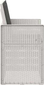 vidaXL Καρέκλες Εστιατορίου Κήπου 2 pcs Άσπρο και Ανθρακί PP