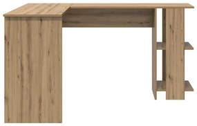 vidaXL Γωνιακό Γραφείο με Αποθήκευση artisan δρυς 140 x 113.5 x 75 εκ.