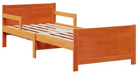 vidaXL Σκελετός Κρεβατιού Καφέ 80 x 200 cm Στερεά ξυλεία πεύκου