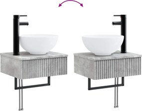 vidaXL Σετ Ντουλαπιών Μπάνιου 4 pcs Γκρι Σκυροδέματος