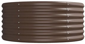 vidaXL Ζαρντινιέρα Καφέ 512x80x36 εκ. Ατσάλι με Ηλεκτρ. Βαφή Πούδρας