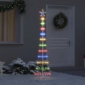 vidaXL LED Χριστουγεννιάτικο Δέντρο Πολύχρωμο 190 cm Μέταλλο