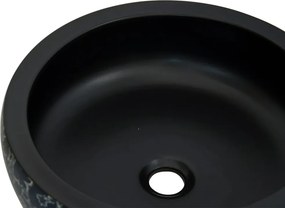 vidaXL Νιπτήρας Μαύρος και Μπλε Φ41 x 14 εκ. Κεραμικός