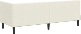 vidaXL Κρεβάτι Γωνίας Κρεμ 80 x 200 cm Βελούδο