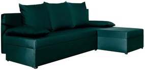 Γωνιακός καναπές Nogi-Prasino - 201.00Χ150.00Χ90.00cm