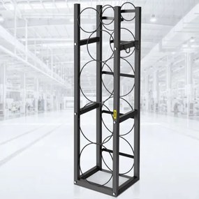 VEVOR Refrigerant Tank Rack Cylinder Tank Rack with 3-30lb and 3 Small Bottles