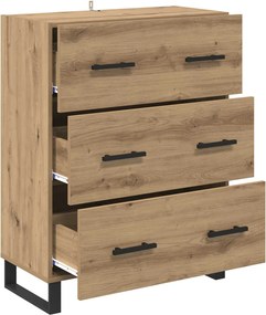 vidaXL Πλαϊνό γραφείο Artisan Oak 69,5 x 34 x 90 εκ.