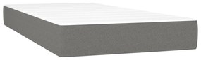 vidaXL Στρώμα με Pocket Springs Σκούρο Γκρι 120x190x20 εκ. Υφασμάτινο
