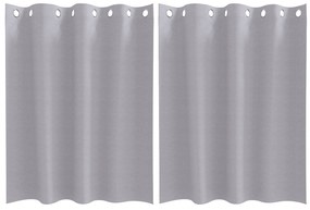 vidaXL Κουρτίνες 2 pcs Μεταλλικό Γκρι 140 x 140 cm Πολυεστέρας