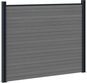 vidaXL Πάνελ Φράχτη 8 pcs WPC και Αλουμίνιο Γκρι
