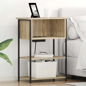 vidaXL Κομοδίνο Sonoma Δρυς 55 x 31 x 76 εκ Επεξεργασμένο ξύλο