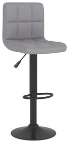 vidaXL Σκαμπό Μπαρ 2 τεμ. Ανοιχτό Γκρι Υφασμάτινα