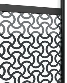 vidaXL Συρόμενη Πόρτα Μαύρο 76 x 205 cm Tempered γυαλί, Αλουμίνιο