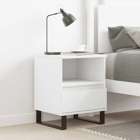 vidaXL Κομοδίνο Λευκό 40 x 35 x 50 εκ. από Επεξεργασμένο Ξύλο