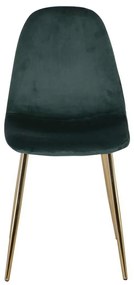 Καρέκλα CELINA Μεταλλική Χρυσό, Velure Πράσινο 45x54x85cm (Σετ 4 ΤΕΜ)