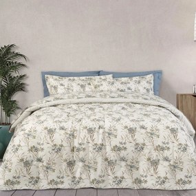 Κουβερλί Happy 9591 Ecru-Ciel Das Home Queen Size 220x240cm 100% Cotton