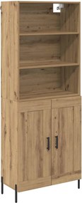vidaXL Highboard Artisan Oak 69,5 x 32,5 x 180 εκ Επεξεργασμένο ξύλο
