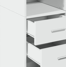 vidaXL Ντουλάπι Λευκό 70x42,5x185 εκ. Επεξεργασμένο Ξύλο