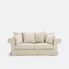 Καναπές-κρεβάτι, 2 ή 3 θέσεων, από μελανζέ πολυεστέρα, Adelia