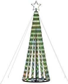 vidaXL Φωτιστικό Χριστουγεννιάτικο Δέντρο 275 LED Πολύχρωμο 180 εκ.