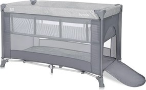 BABY COT TORINO 2 LAYERS GREY STRIPED ELEMENTS