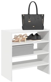 vidaXL Ράφια παπουτσιών 2 τμχ στοιβαζόμενα Λευκό 60x30x30,5 cm