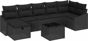 vidaXL Σετ Καναπέ με μαξιλάρι 8 pcs συνθετικό ρατάν