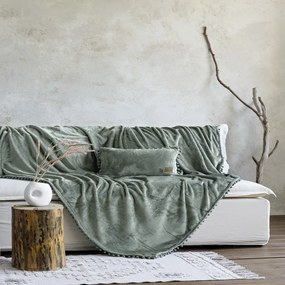 Ριχτάρι Jacquard Macia Sage Green Nima Armchair 130x180cm Πολυέστερ