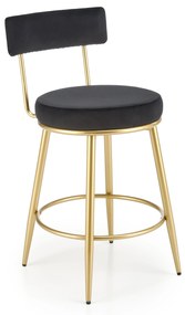 H115 bar stool, black / gold DIOMMI-60-24901