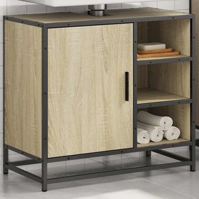 vidaXL Ντουλάπι Νιπτήρα Μπάνιου Sonoma Δρυς 65 x 33 x 60 εκ. από Τεχνητό Ξύλο