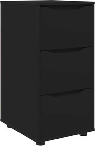 vidaXL Ντουλάπι αποθήκευσης Μαύρο 40 x 48 x 81 εκ Επεξεργασμένο ξύλο