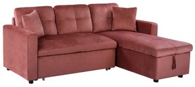 ΚΑΝΑΠΕΣ ΓΩΝΙΑ ΚΡΕΒΑΤΙ LIVIA ΒΕΛΟΥΔΟ ΣΑΠΙΟ ΜΗΛΟ ΜΕ ΥΠΟΠΟΔΙΟ 211X158X83Y εκ.HM3151.02