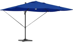 vidaXL Ομπρέλα ηλίου με φώτα λωρίδας LED Αζούρ μπλε 351 x 250 x 253 εκ