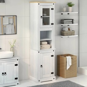 vidaXL Ντουλάπι Μπάνιου Λευκό 50 x 40 x 185 εκ. Στερεά ξυλεία πεύκου