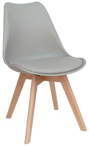 Καρέκλα Logan Plus Grey 10-0016 48Χ58Χ81cm Wood, Technoderma