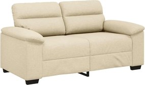 vidaXL Διθέσιος Καναπές Κρεμ 160x81x84 εκ. Ύφασμα