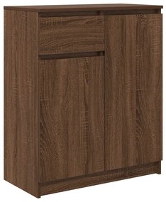 Συρταριέρα με Συρτάρια καφέ δρυς 71x35x84 εκ. Επεξ. Ξύλο - Καφέ
