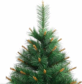 vidaXL Χριστουγεννιάτικο Δέντρο Τεχνητό Αρθρωτό Με Βάση 210εκ. από PVC