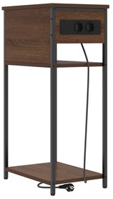 vidaXL Κομοδίνο Καφέ δρυς 41 x 28 x 76 εκ. Επεξεργασμένο ξύλο
