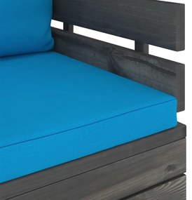 vidaXL Πολυθρόνα Κήπου από Ξύλο Πεύκου με Μαξιλάρια