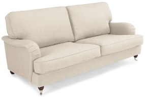 Καναπές Bloomington A106, Μπεζ, 195x95x85cm, Ταπισερί, Πόδια: Ξύλινα, Μεταλλικά