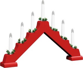 vidaXL Γέφυρα με Χριστουγεννιάτικα Κεριά 3 τμχ. 7 LED Θερμό λευκό