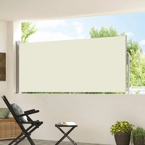 vidaXL Σκίαστρο Πλαϊνό Συρόμενο Κρεμ 117x300 εκ.